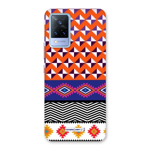 Mixed Pattern Aztec Back Case for Vivo V21 5G