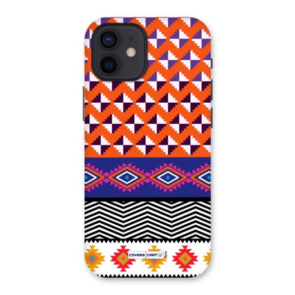 Mixed Pattern Aztec Back Case for iPhone 12