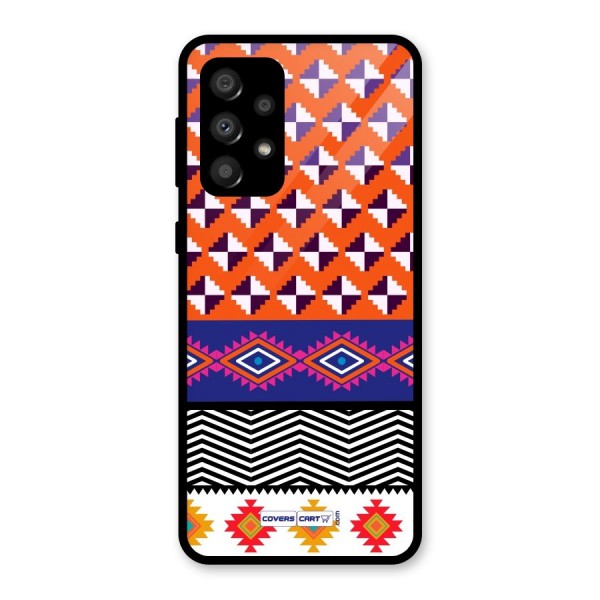 Mixed Pattern Aztec Glass Back Case for Galaxy A32