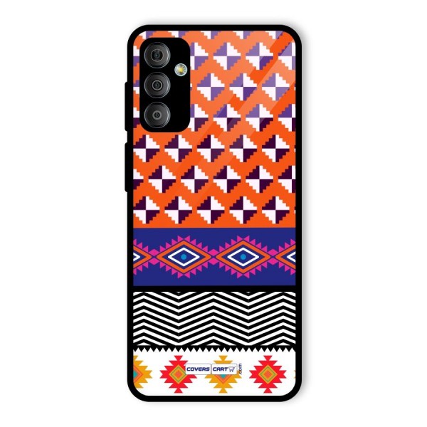 Mixed Pattern Aztec Glass Back Case for Galaxy F23