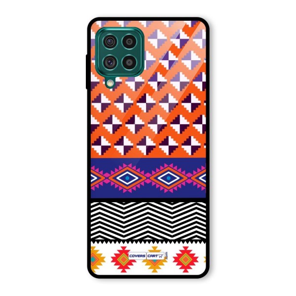 Mixed Pattern Aztec Glass Back Case for Galaxy F62