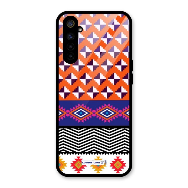 Mixed Pattern Aztec Glass Back Case for Realme 6