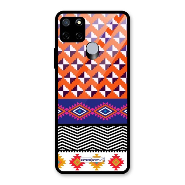 Mixed Pattern Aztec Glass Back Case for Realme C15