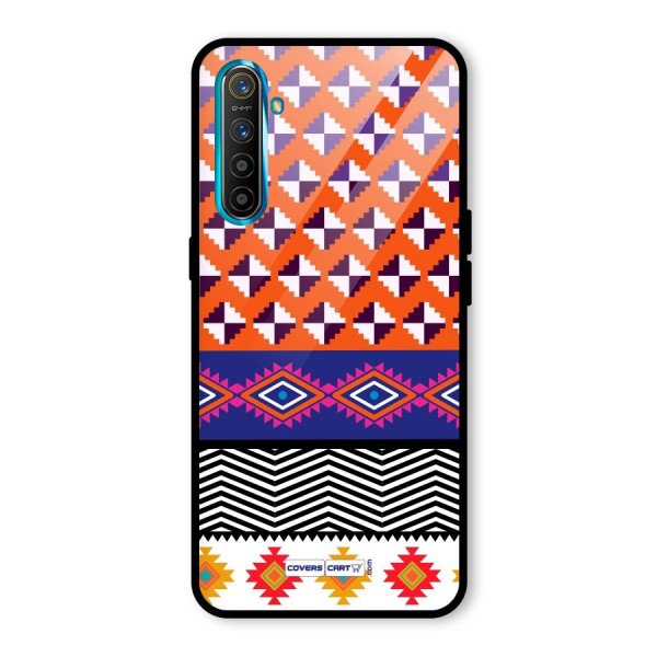 Mixed Pattern Aztec Glass Back Case for Realme XT