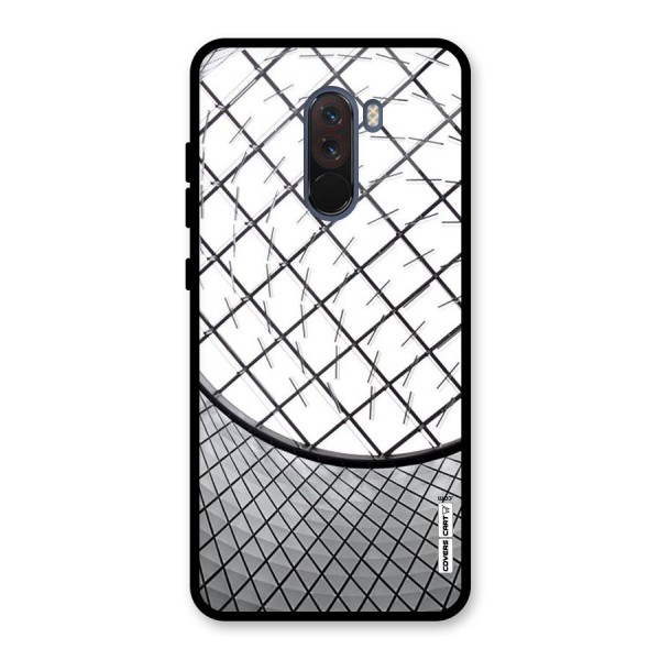 Modern Abstract Pattern Glass Back Case for Poco F1