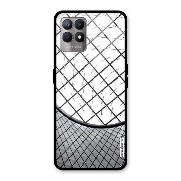 Modern Abstract Pattern Glass Back Case for Realme 8i