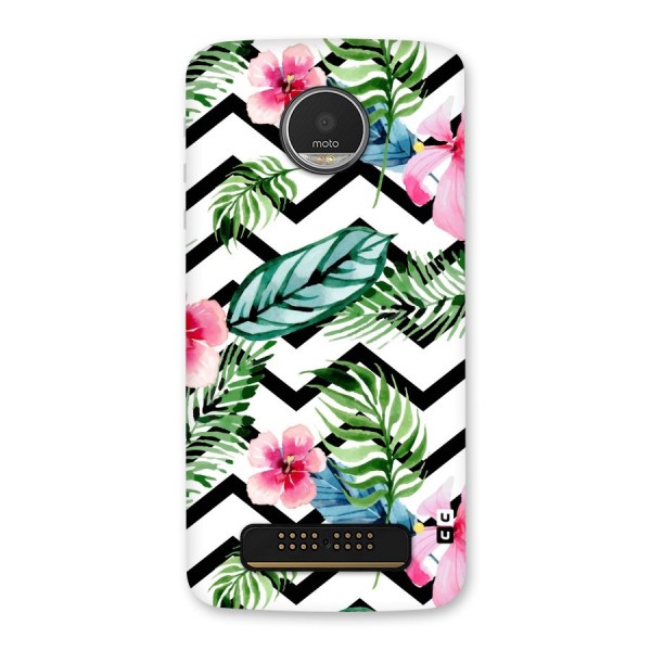 Modern Flowers Back Case for Moto Z Play