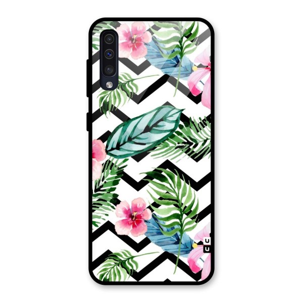 Modern Flowers Glass Back Case for Galaxy A50s