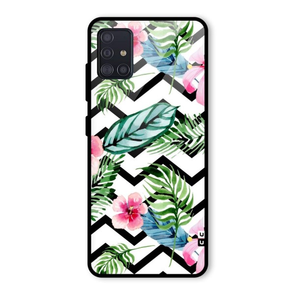 Modern Flowers Glass Back Case for Galaxy A51