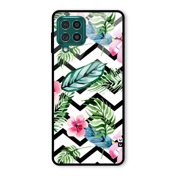 Modern Flowers Glass Back Case for Galaxy F62