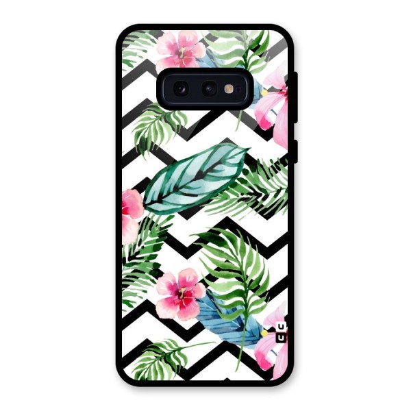 Modern Flowers Glass Back Case for Galaxy S10e