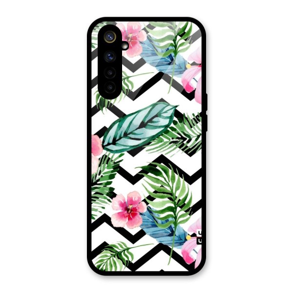 Modern Flowers Glass Back Case for Realme 6i