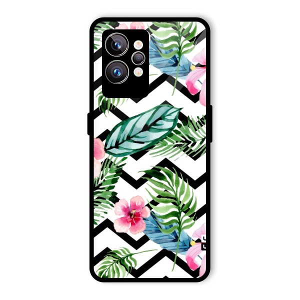 Modern Flowers Glass Back Case for Realme GT2 Pro