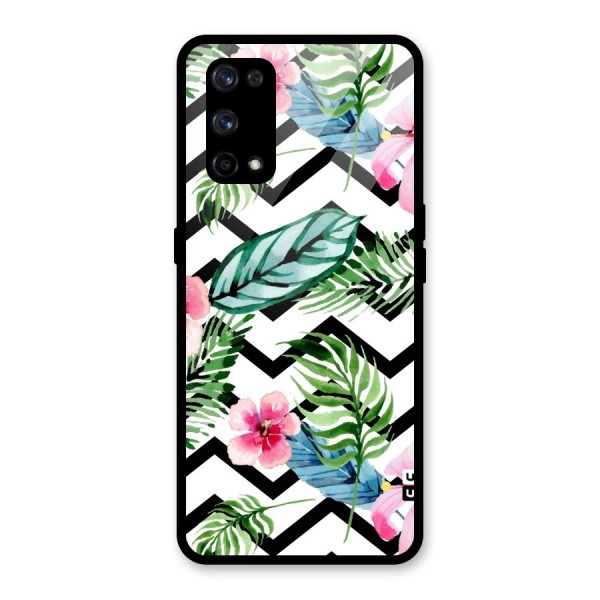 Modern Flowers Glass Back Case for Realme X7 Pro