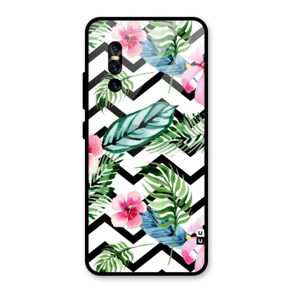 Modern Flowers Glass Back Case for Vivo V15 Pro