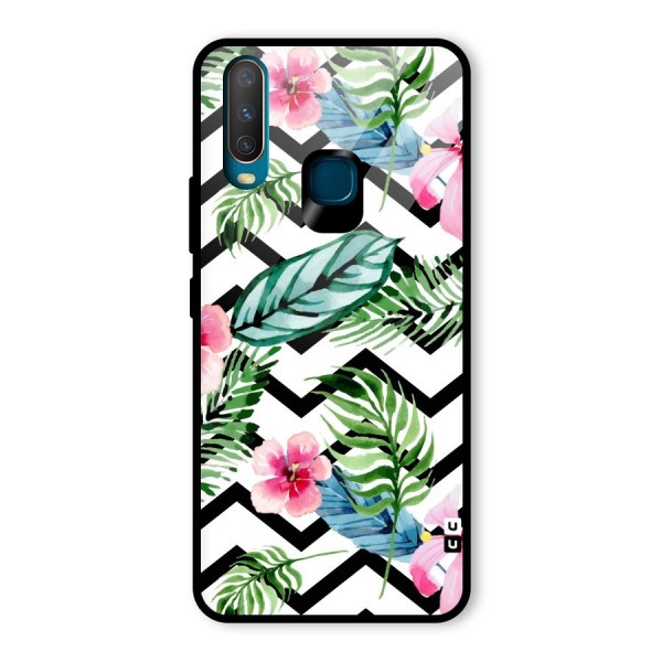 Modern Flowers Glass Back Case for Vivo Y12