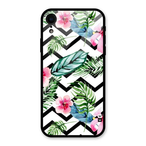 Modern Flowers Glass Back Case for XR