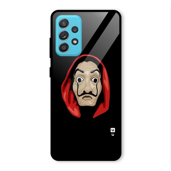 Money Heist Mask Glass Back Case for Galaxy A52