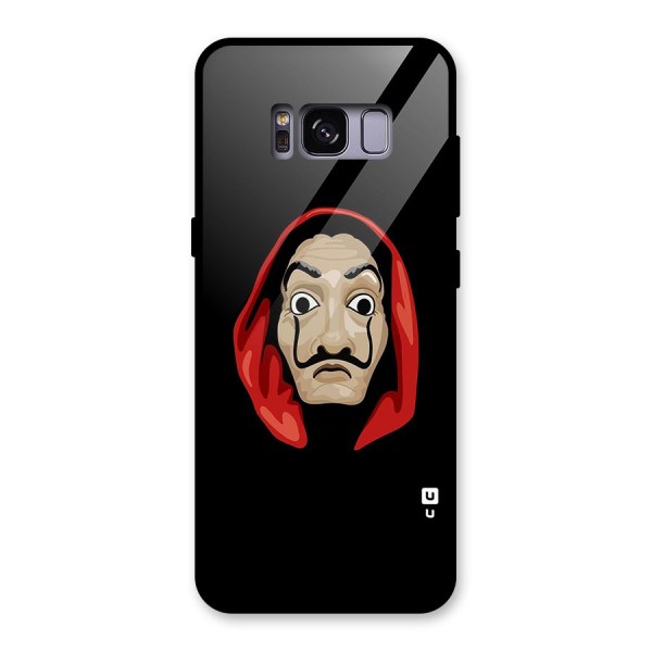 Money Heist Mask Glass Back Case for Galaxy S8