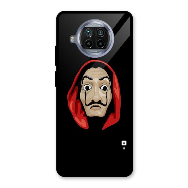 Money Heist Mask Glass Back Case for Mi 10i