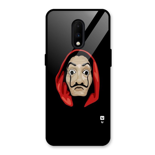 Money Heist Mask Glass Back Case for OnePlus 7