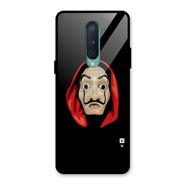 Money Heist Mask Glass Back Case for OnePlus 8