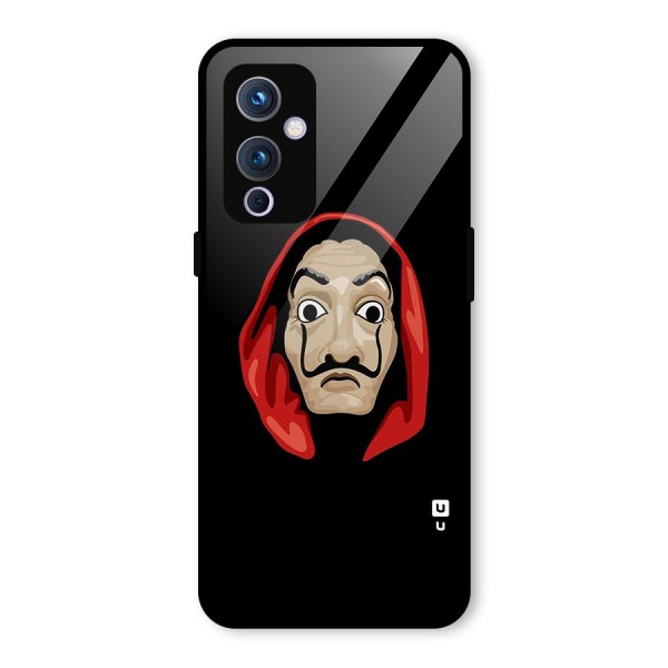 Money Heist Mask Glass Back Case for OnePlus 9