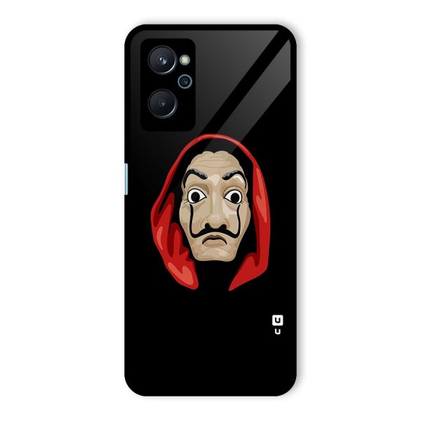 Money Heist Mask Glass Back Case for Realme 9i