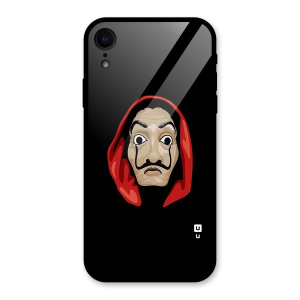 Money Heist Mask Glass Back Case for XR