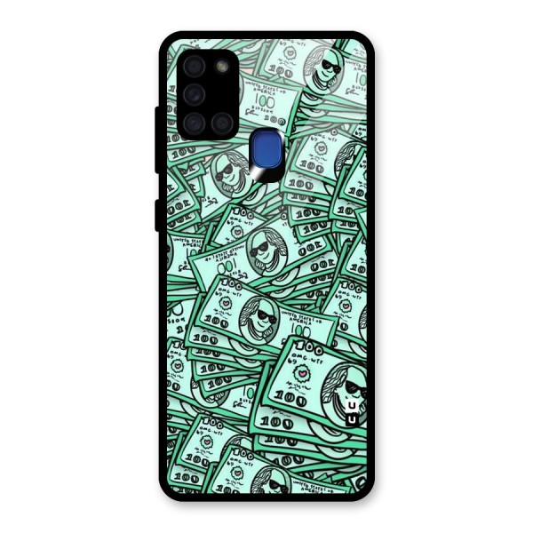 Money Swag Glass Back Case for Galaxy A21s