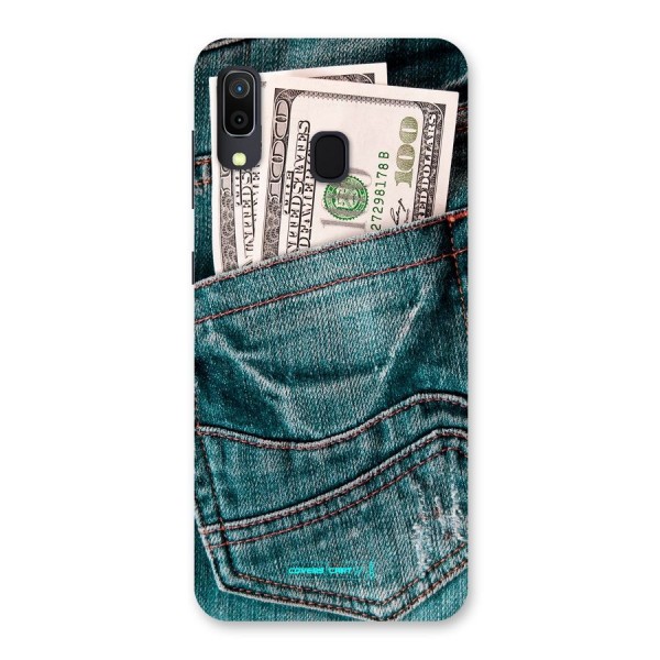 Money in Jeans Back Case for Galaxy A20