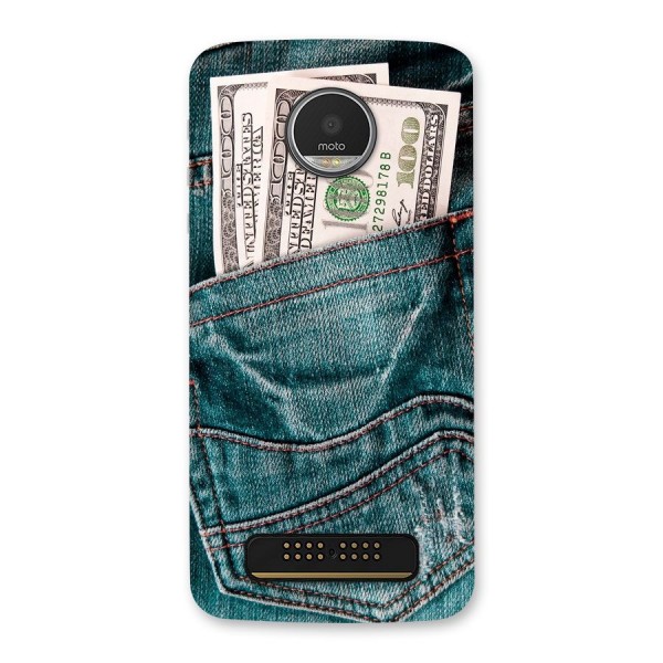 Money in Jeans Back Case for Moto Z Play