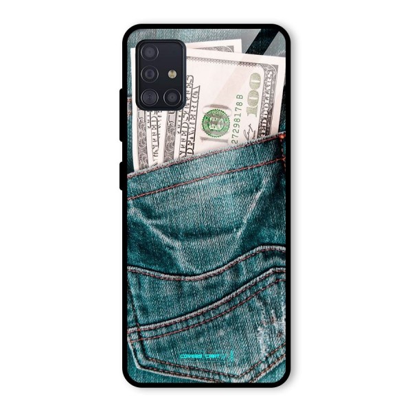 Money in Jeans Glass Back Case for Galaxy A51