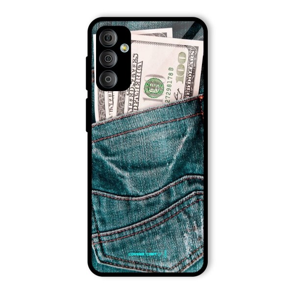 Money in Jeans Glass Back Case for Galaxy F23