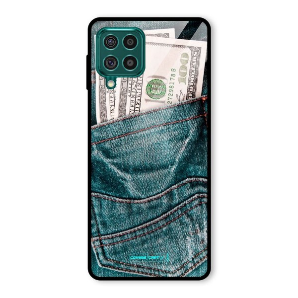 Money in Jeans Glass Back Case for Galaxy F62