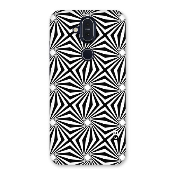 Monochromatic Swirls Back Case for Nokia 8.1