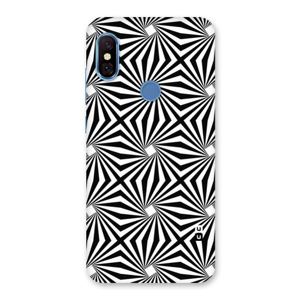 Monochromatic Swirls Back Case for Redmi Note 6 Pro