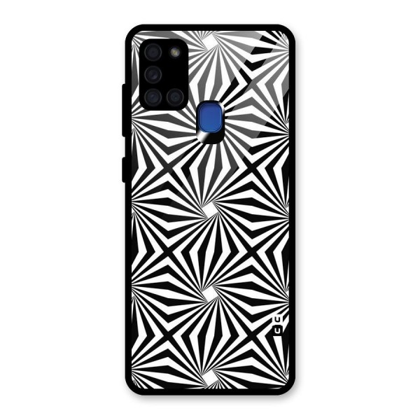 Monochromatic Swirls Glass Back Case for Galaxy A21s