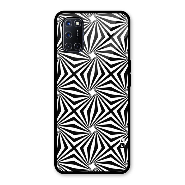 Monochromatic Swirls Glass Back Case for Oppo A52