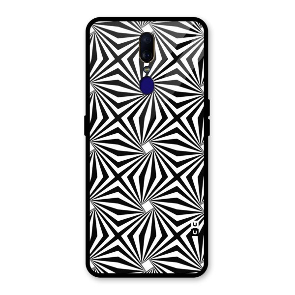 Monochromatic Swirls Glass Back Case for Oppo F11