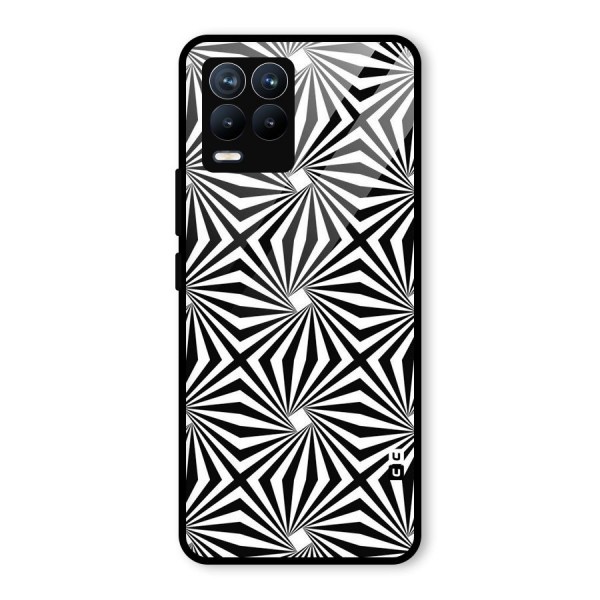 Monochromatic Swirls Glass Back Case for Realme 8 Pro