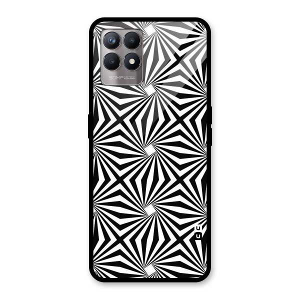 Monochromatic Swirls Glass Back Case for Realme 8i