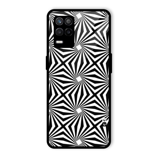 Monochromatic Swirls Glass Back Case for Realme 9 5G