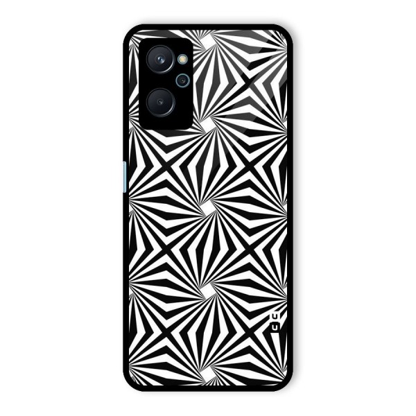 Monochromatic Swirls Glass Back Case for Realme 9i