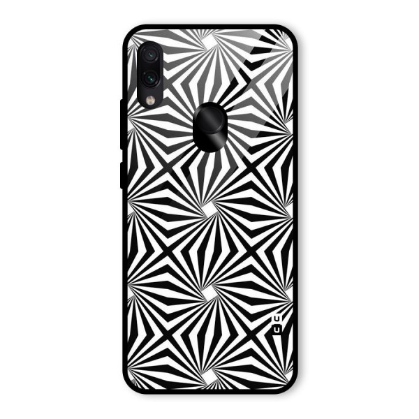 Monochromatic Swirls Glass Back Case for Redmi Note 7