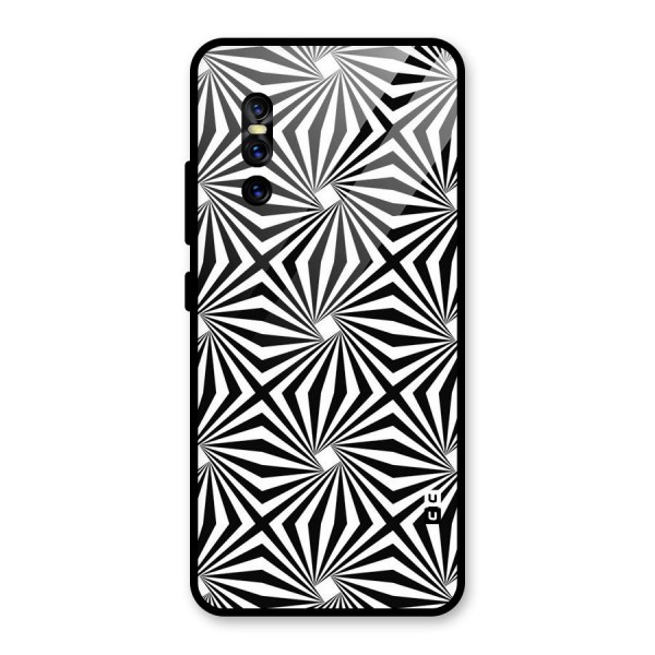 Monochromatic Swirls Glass Back Case for Vivo V15 Pro