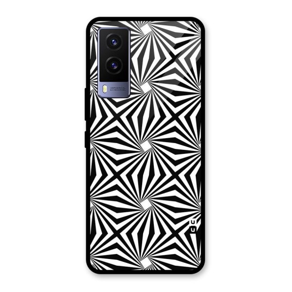 Monochromatic Swirls Glass Back Case for Vivo V21e 5G