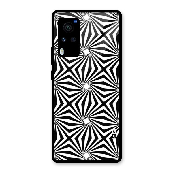 Monochromatic Swirls Glass Back Case for Vivo X60 Pro