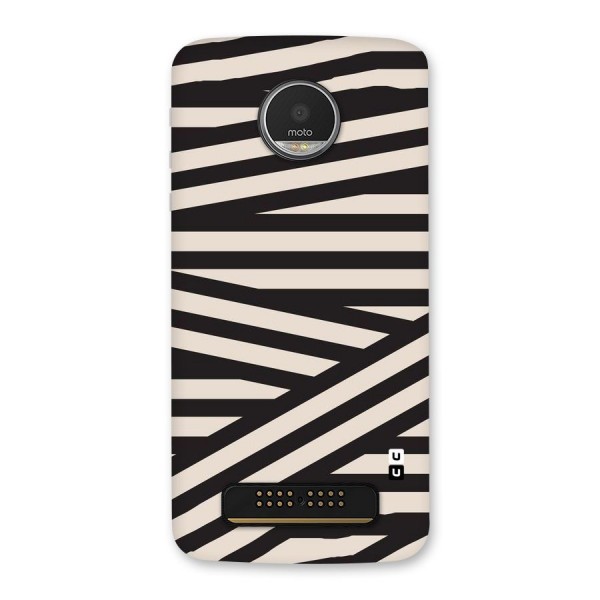 Monochrome Lines Back Case for Moto Z Play