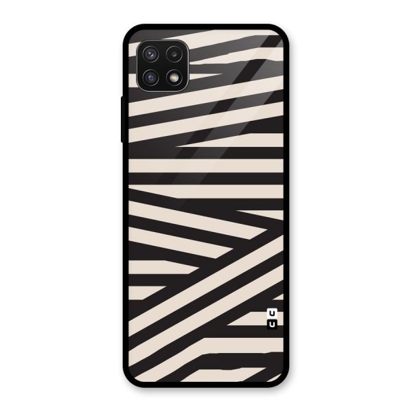 Monochrome Lines Glass Back Case for Galaxy A22 5G